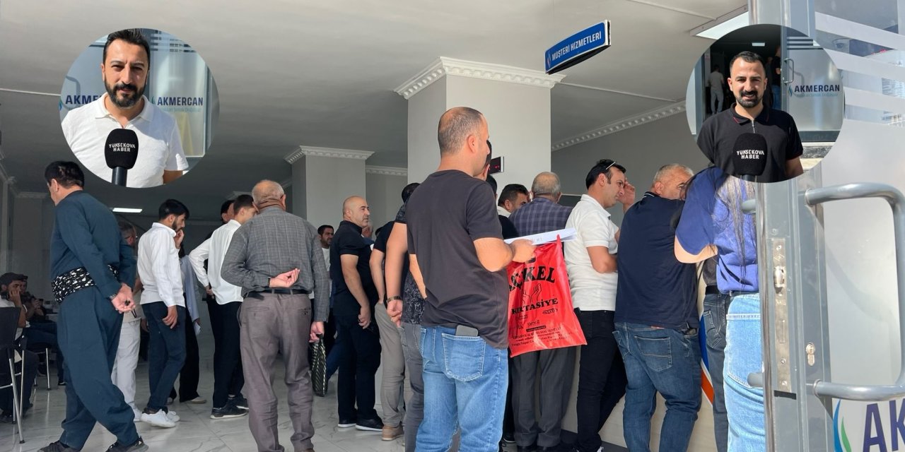 Yüksekova’da doğal gaz aboneliğinde saatlerce bekleyiş