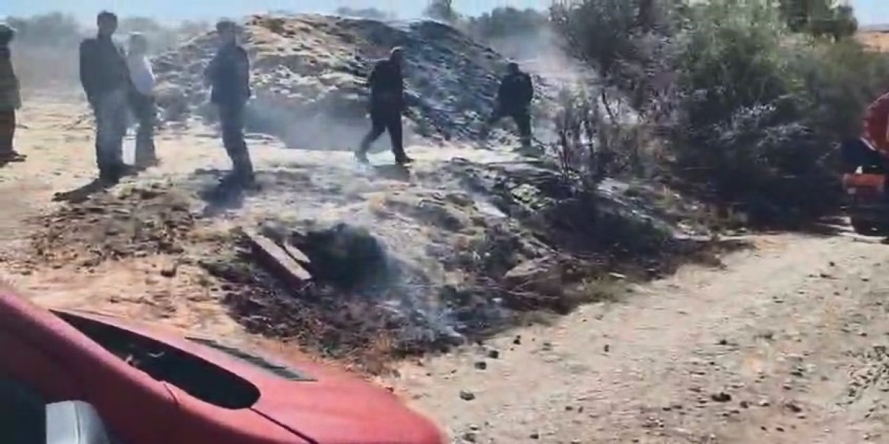Elazığ’da otluk alanda yangın çıktı