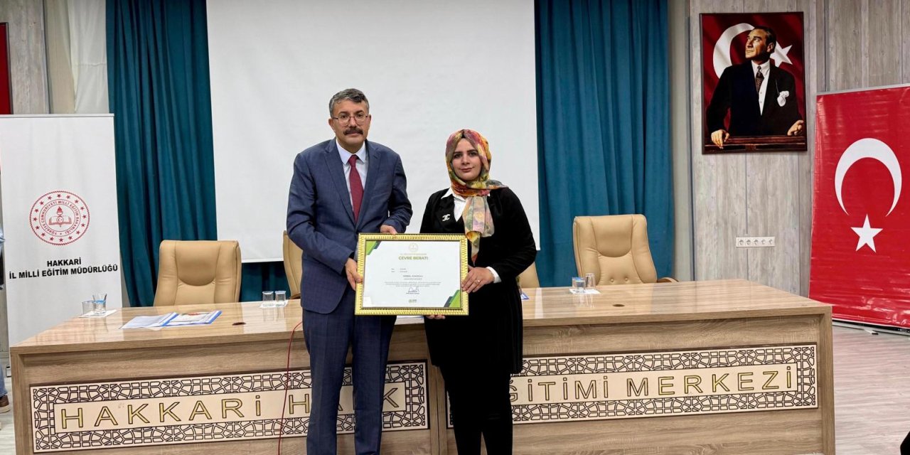 Hakkari Sümbül Anaokulu’na Çevre Beratı ödülü