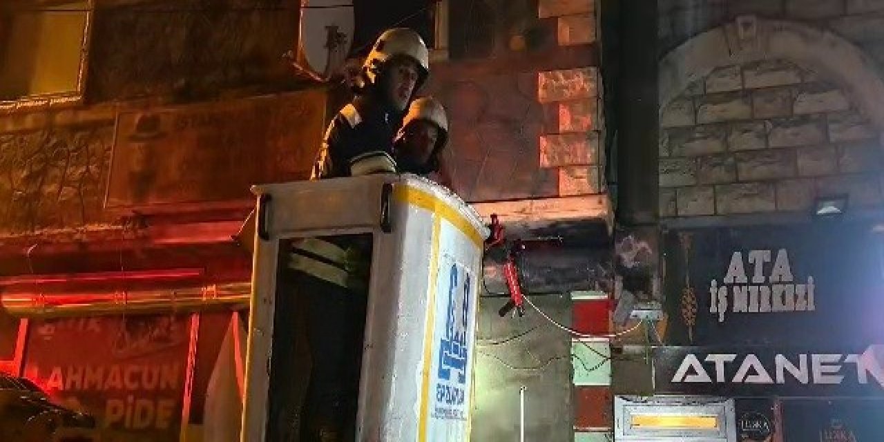 Erzurum'da iş merkezinde yangın paniği