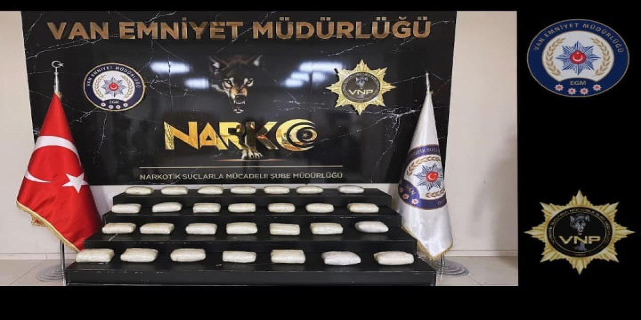 Van'da 28 kilo 640 gram metamfetamin yakalandı