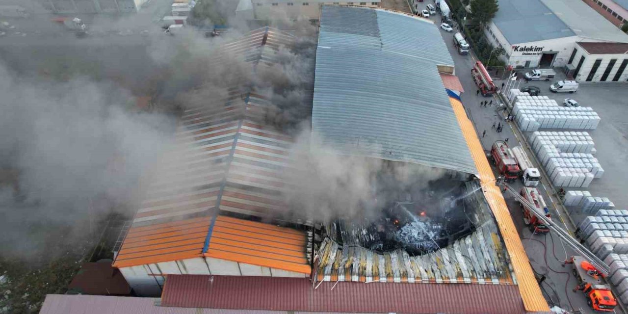 Erzurum’da fabrikada yangın çıktı