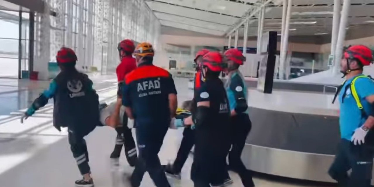 Elazığ Havalimanı’nda deprem tatbikatı yapıldı