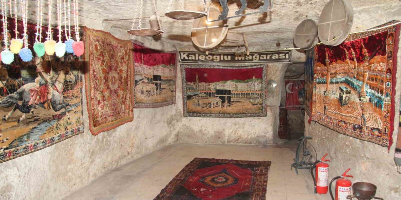 Gaziantep'te 500 yıllık Kaleoğlu Mağarası’ndaki duvar halıları ziyaretçileri hayran bırakıyor