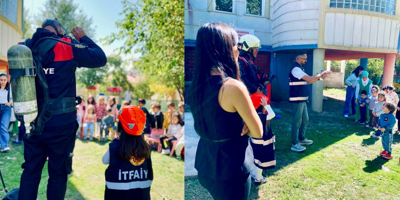 Yüksekova’da miniklere itfaiyecilik eğitimi