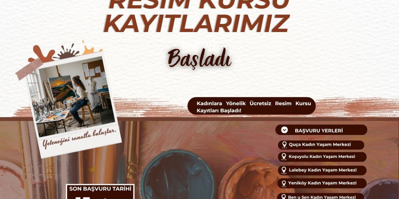Diyarbakır'da kadınlara yönelik ücretsiz resim kursu kayıtları başladı