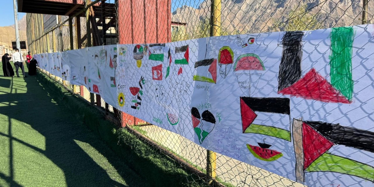 Hakkari’de Filistin’e destek etkinliği