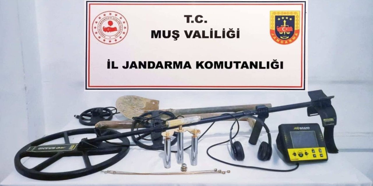 Muş’ta kaçak kazı yapan 7 kişi yakalandı