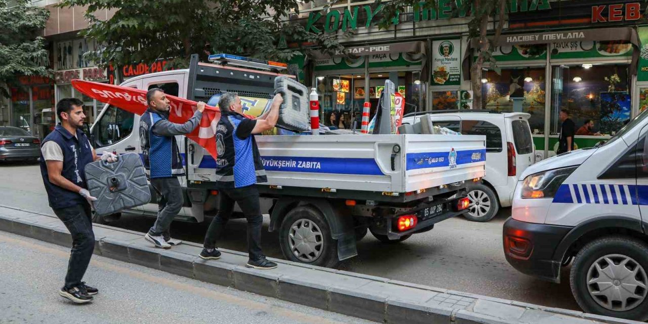 Van’da kaldırım işgaline yönelik denetimler devam ediyor