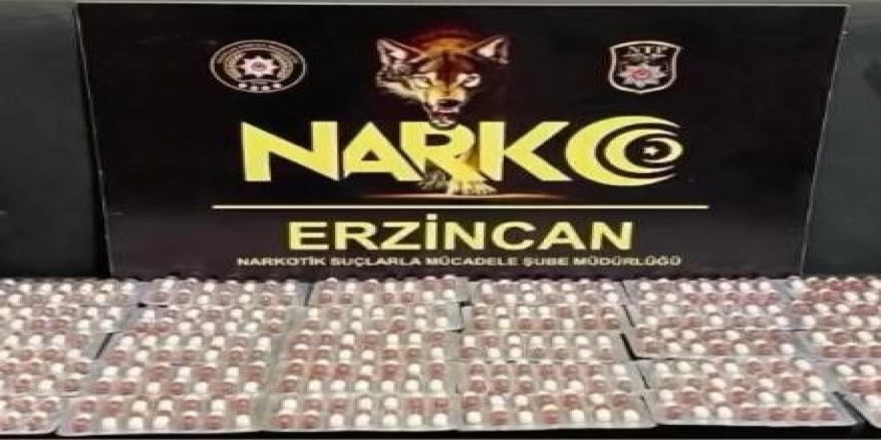 Erzincan’da 6 bin 335 adet uyuşturucu hap yakalandı