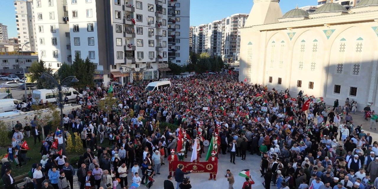 Gaziantep’te Filistin’e destek yürüyüşü