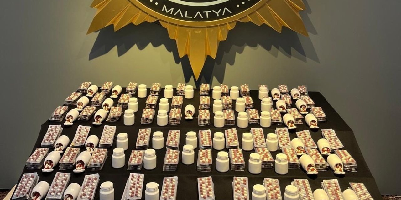 Malatya’da 7 bin 881 adet uyuşturucu hap ele geçirildi, 2 şahıs tutuklandı