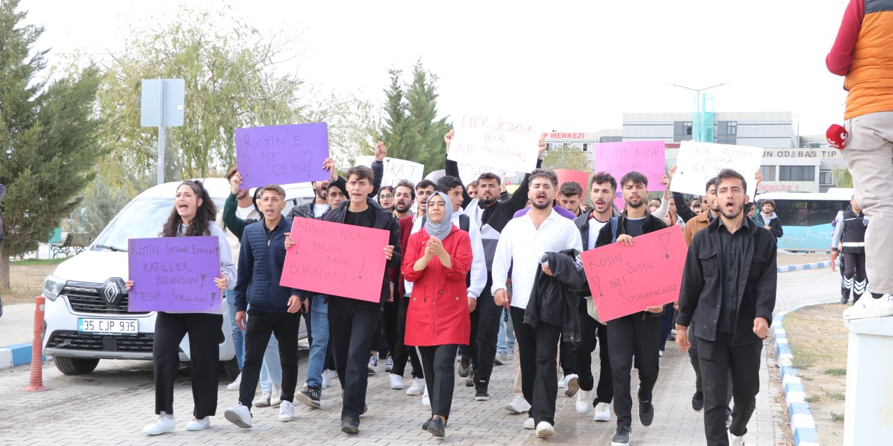 Van'da kadınlar Rojin Kabaiş için basın açıklaması yaptı