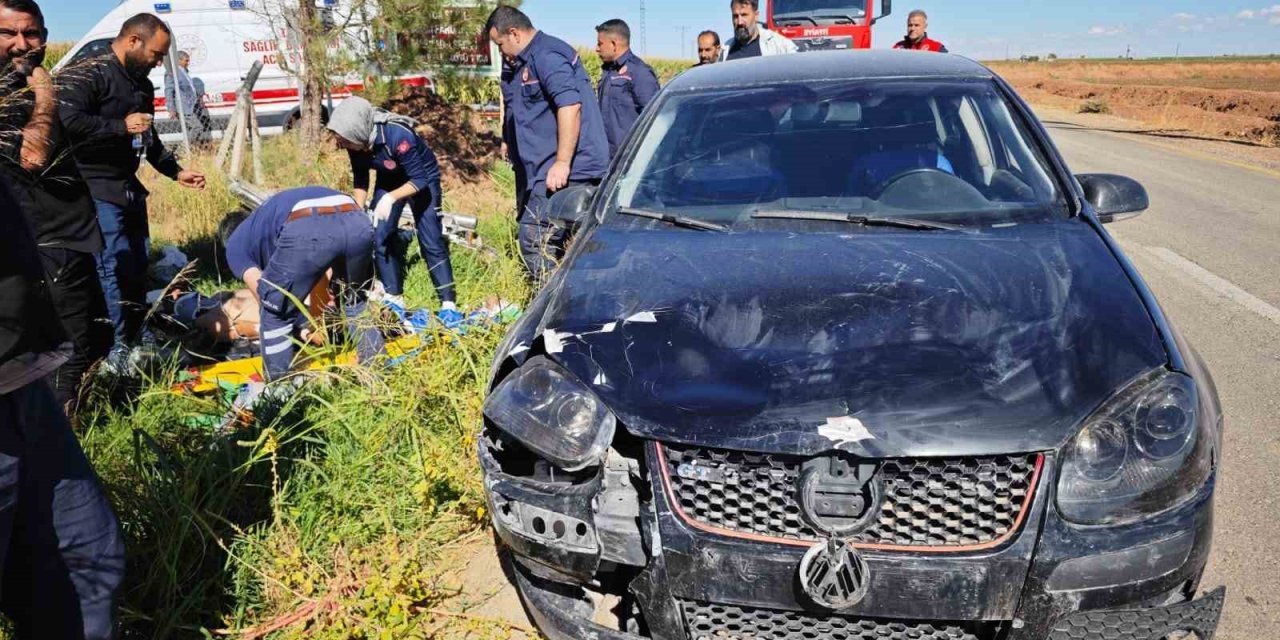 Mardin’de otomobil ile motosikletin çarpıştığı kazada 1 kişi yaralandı