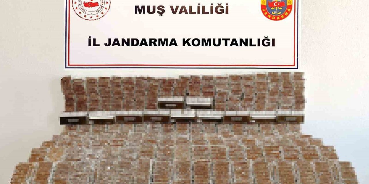 Muş’ta 40 bine yakın dolu makaron ele geçirildi