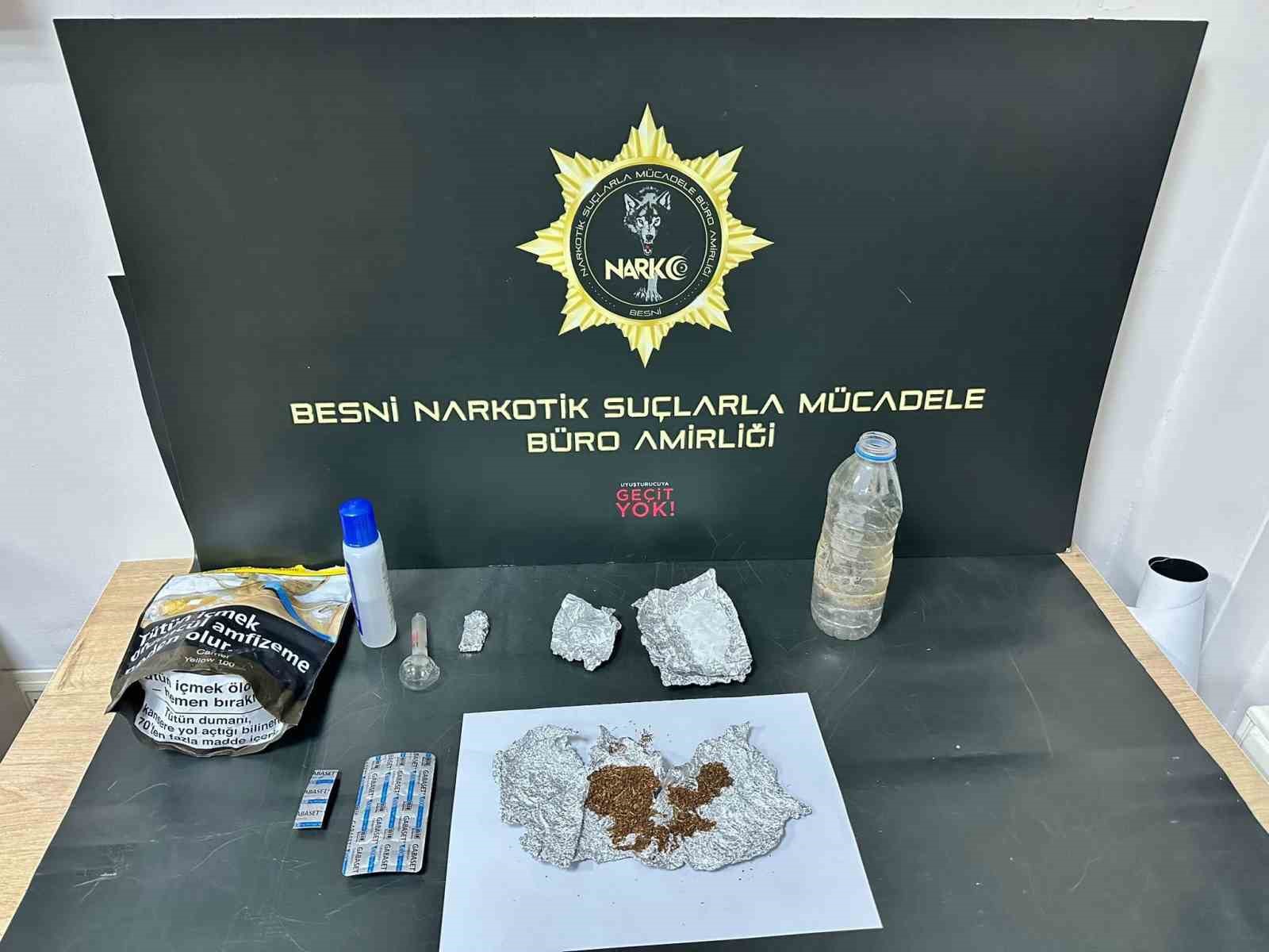 Besni'deki uyuşturucu operasyonunda 1 kişi tutuklandı