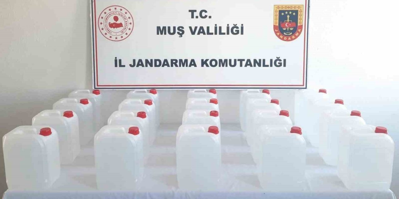 Muş’ta 100 litre etil alkol yakalandı