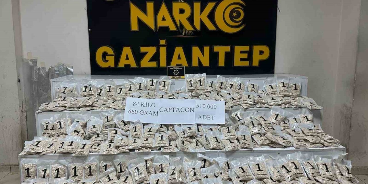 Gaziantep’te 510 bin adet uyuşturucu hap yakalandı