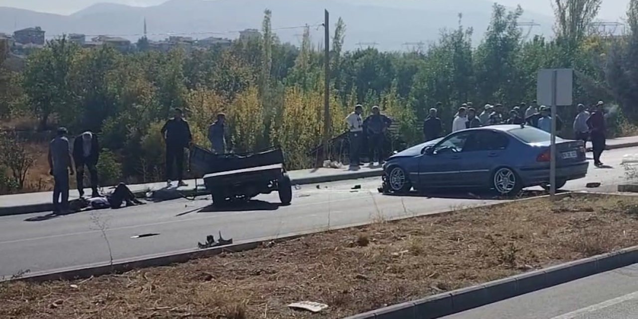Malatya’da üç aracın karıştığı kazada, 1 kişi ağır yaralandı