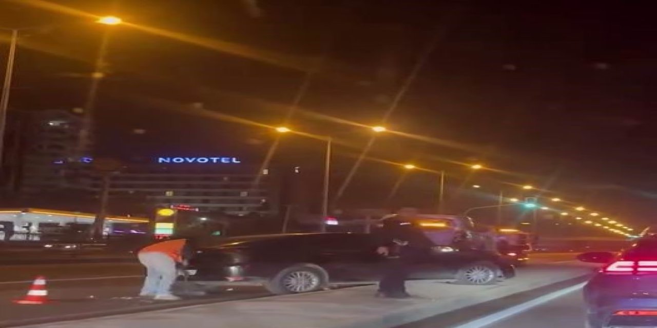 Diyarbakır’da aracın çarptığı motosiklet savrulup alev aldı: 1 kişi yaralandı