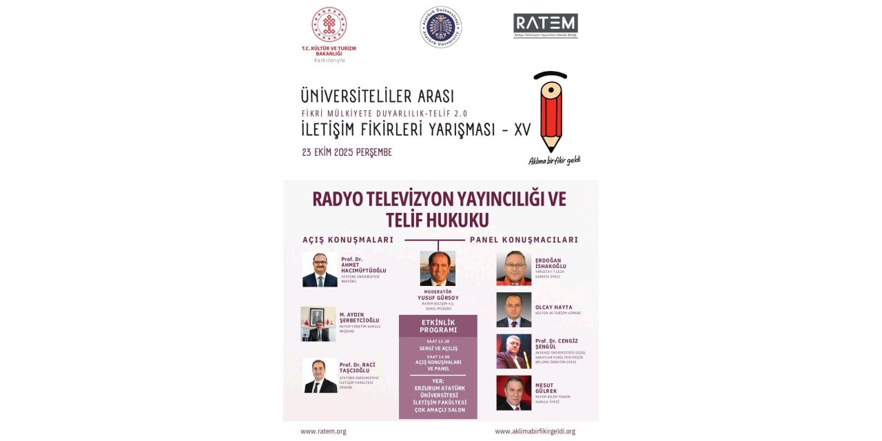 "Aklıma bir fikir geldi" yarışması etkinlikleri Erzurum’da gerçekleştirilecek