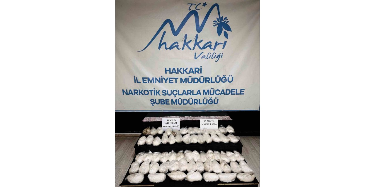 Hakkari’de 31 kilo uyuşturucu ele geçirildi