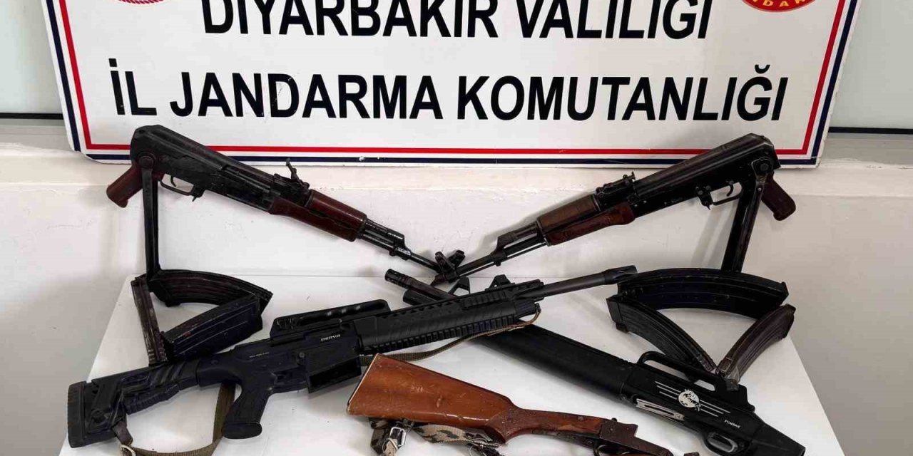 Diyarbakır’da çok sayıda silah ele geçirildi: 6 gözaltı