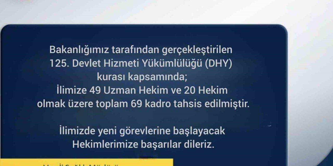 Van’a 69 yeni doktor atandı