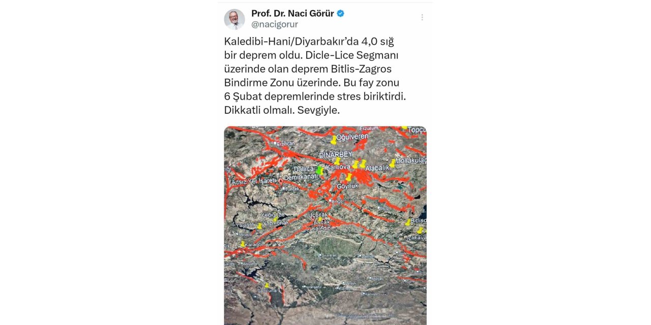 Uzmanlardan Diyarbakır’daki depreme ilişkin uyarı