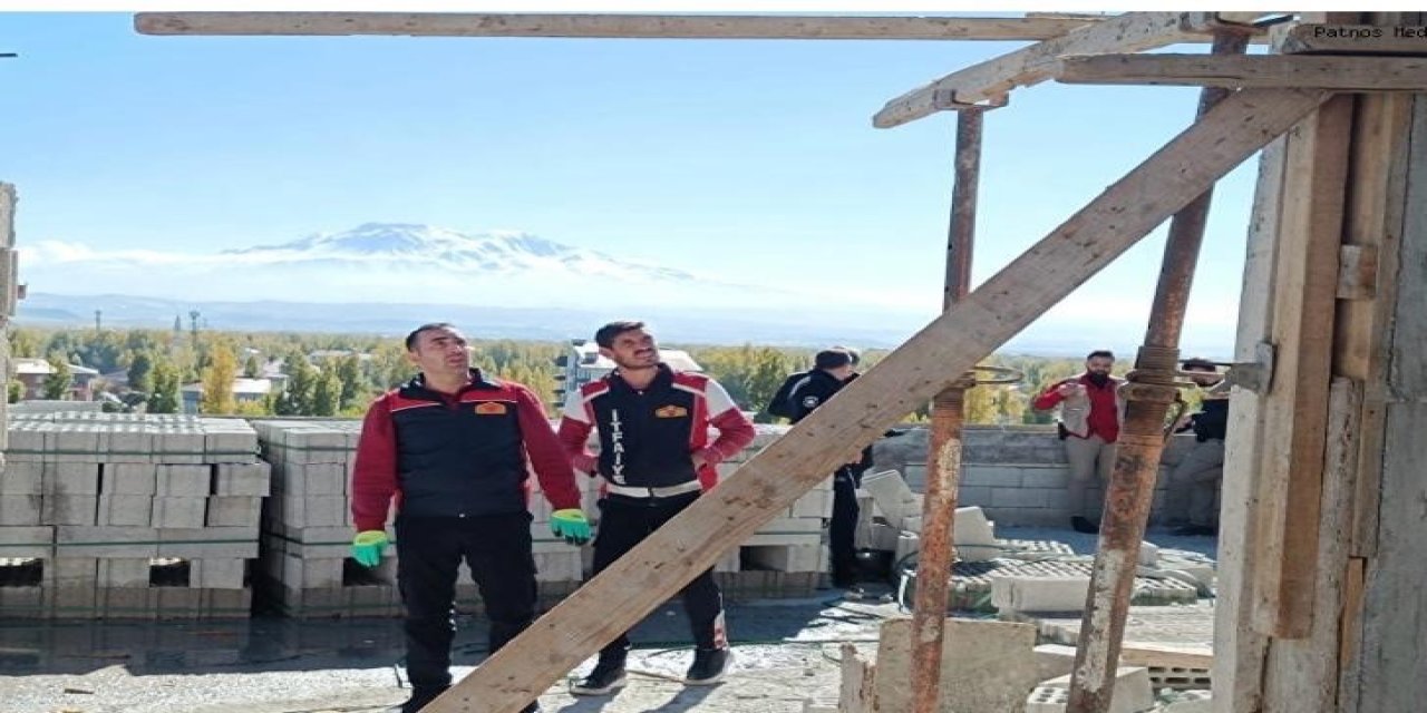 Ağrı'da inşaat kazası: 2 işçi yaralandı