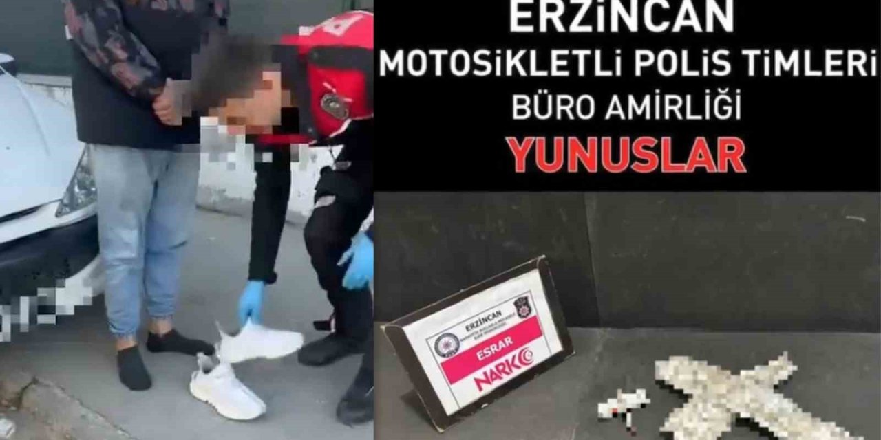 Ayakkabıdan esrar çıktı