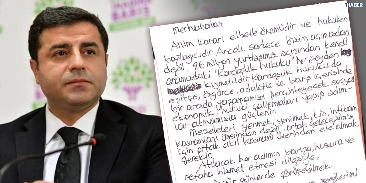 Demirtaş’tan AİHM kararı sonrası “kardeşlik hukuku” mesajı