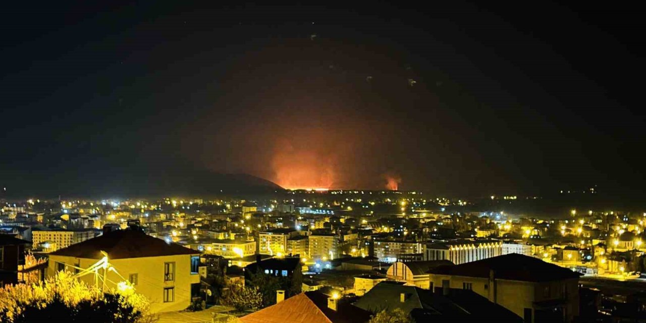 Yüksekova’da kuş cennetindeki yangın sabaha kadar sürdü