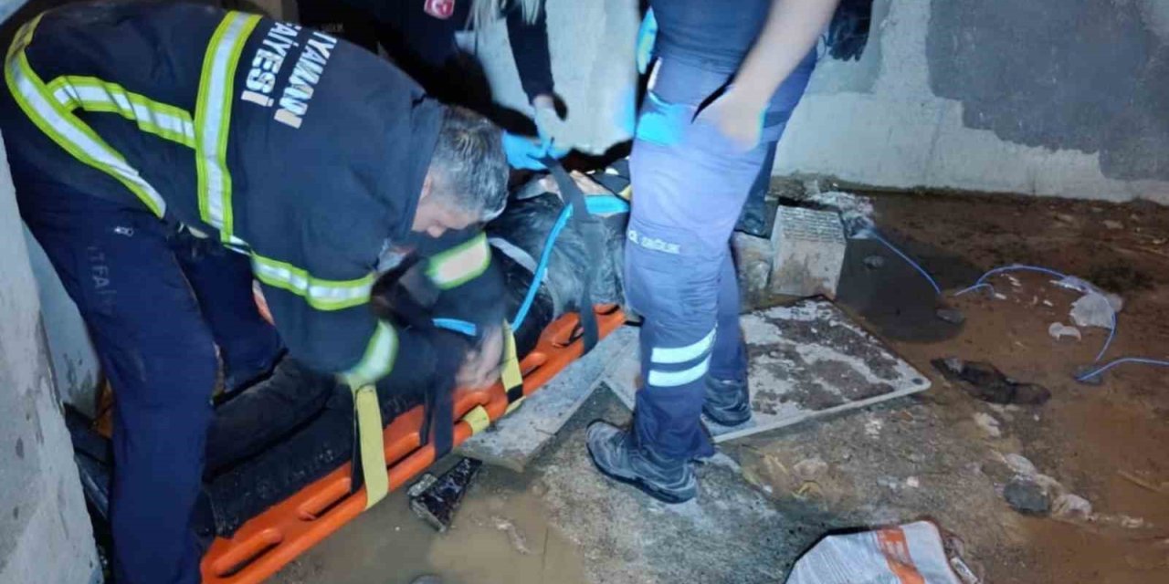 İnşaat boşluğuna düşen şahıs yaralandı