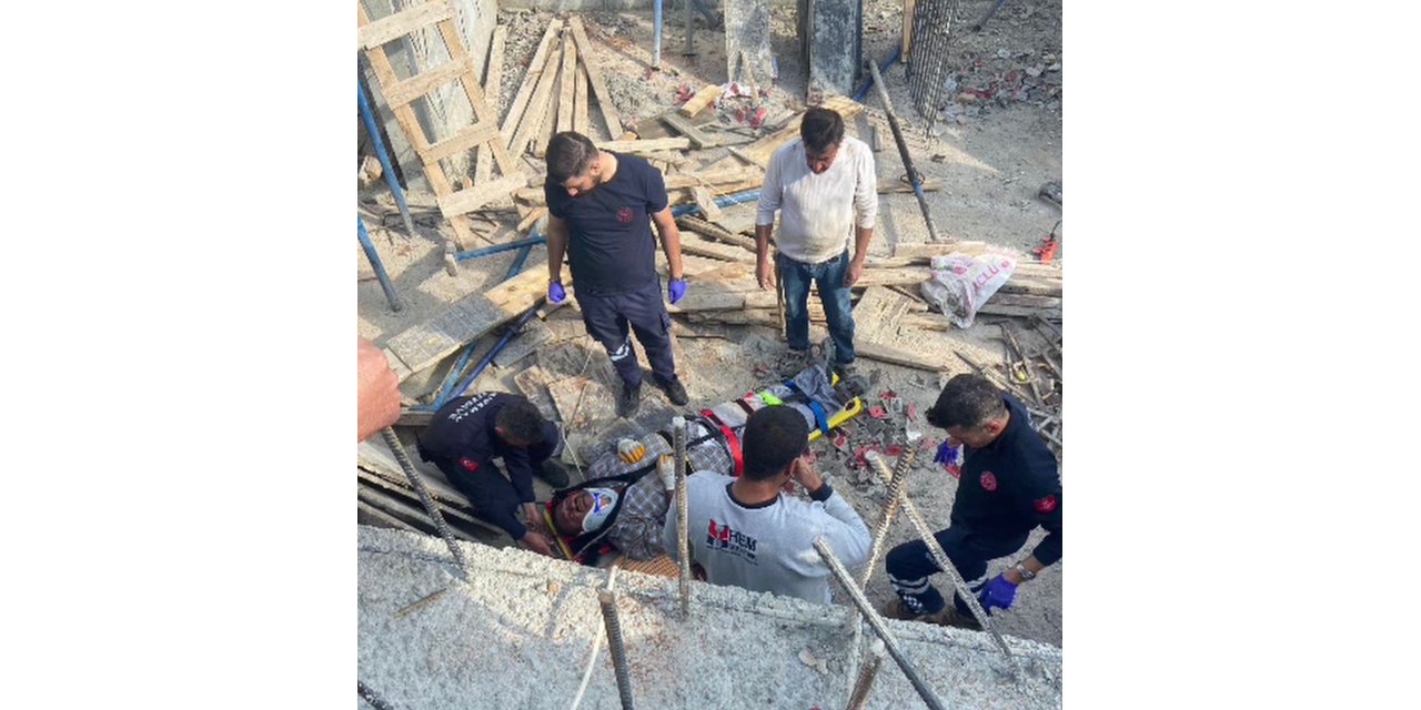 Adıyaman'da bodrum katına düşen işçi yaralandı