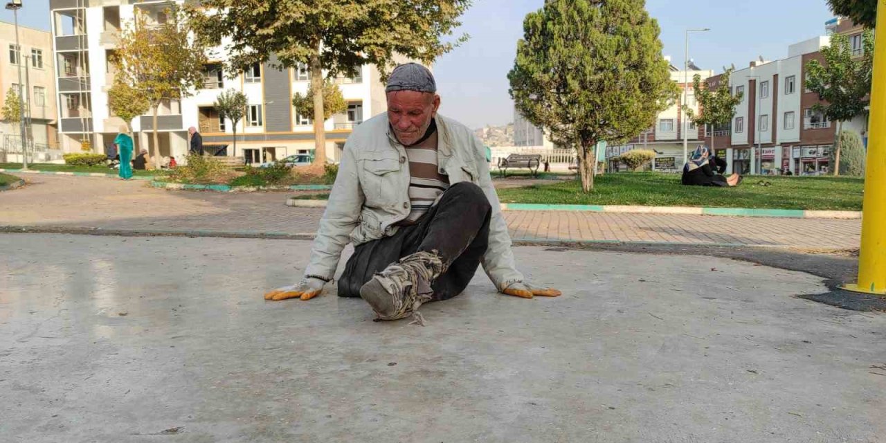 Urfa'da engelli yaşlı adamın zorlu yaşam mücadelesi