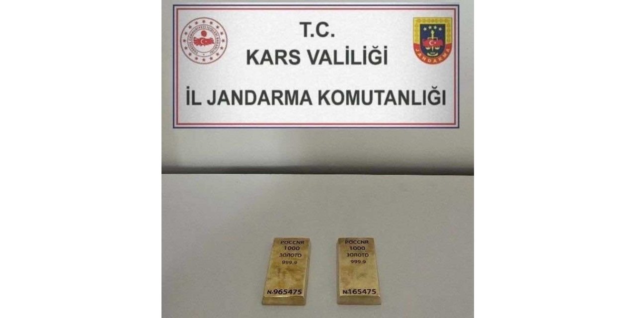 Kars’ta 2 kilo külçe altın yakalandı
