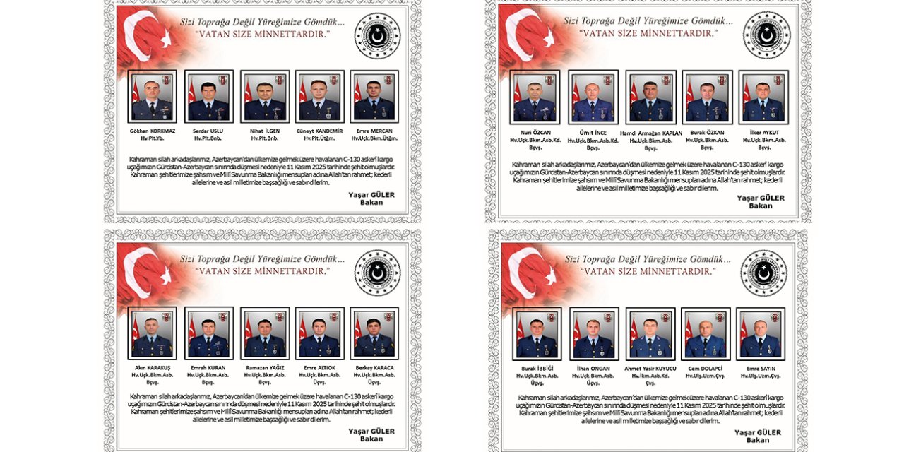 MSB: ''Düşen kargo uçağındaki 20 askerimiz şehit oldu''