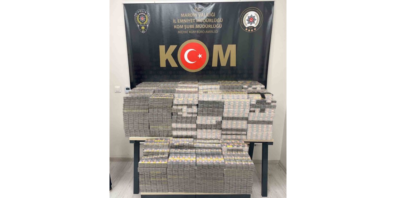Midyat'ta 7 bin 900 paket kaçak sigara yakalandı