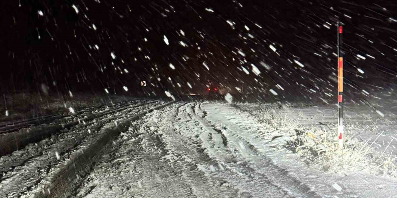 Malatya’da kırsal bölgeler kar altında