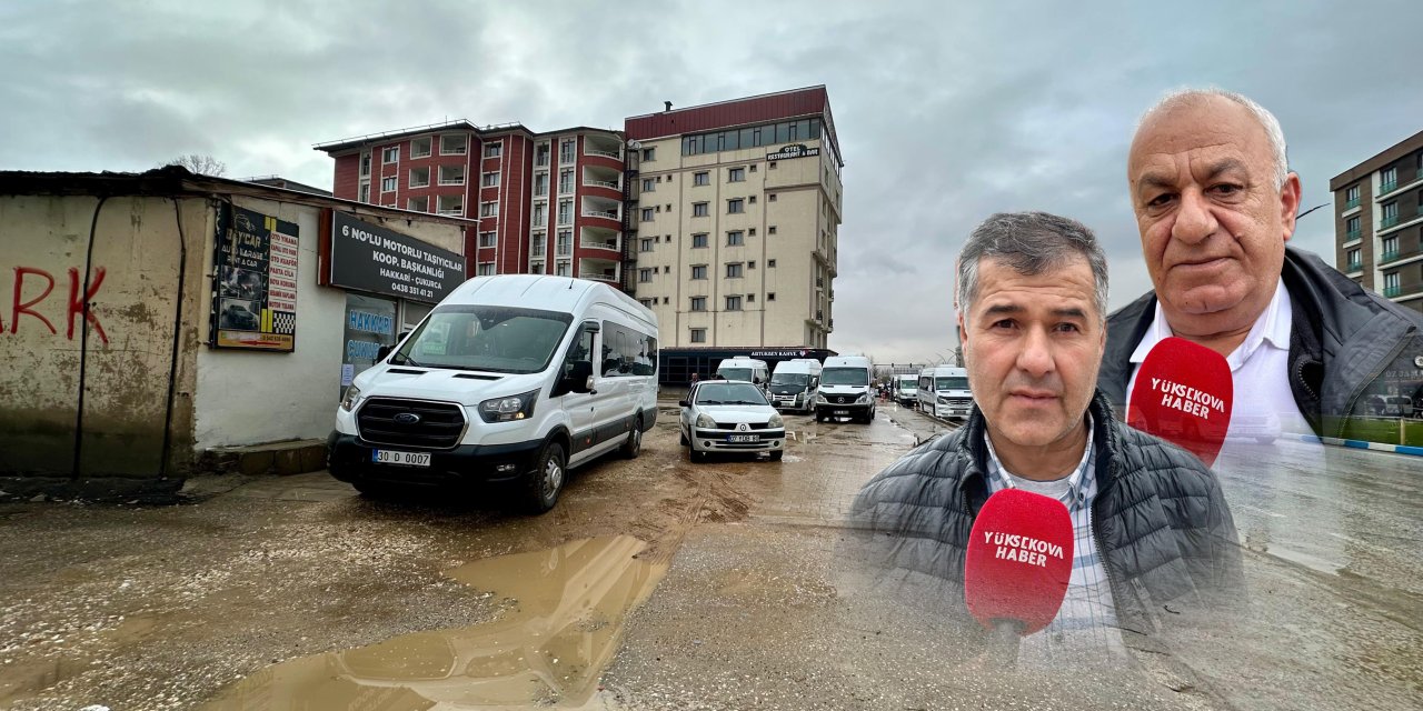 Yüksekova’da geçici otogar çamura teslim oldu: “Yeni otogarı artık yapsınlar”