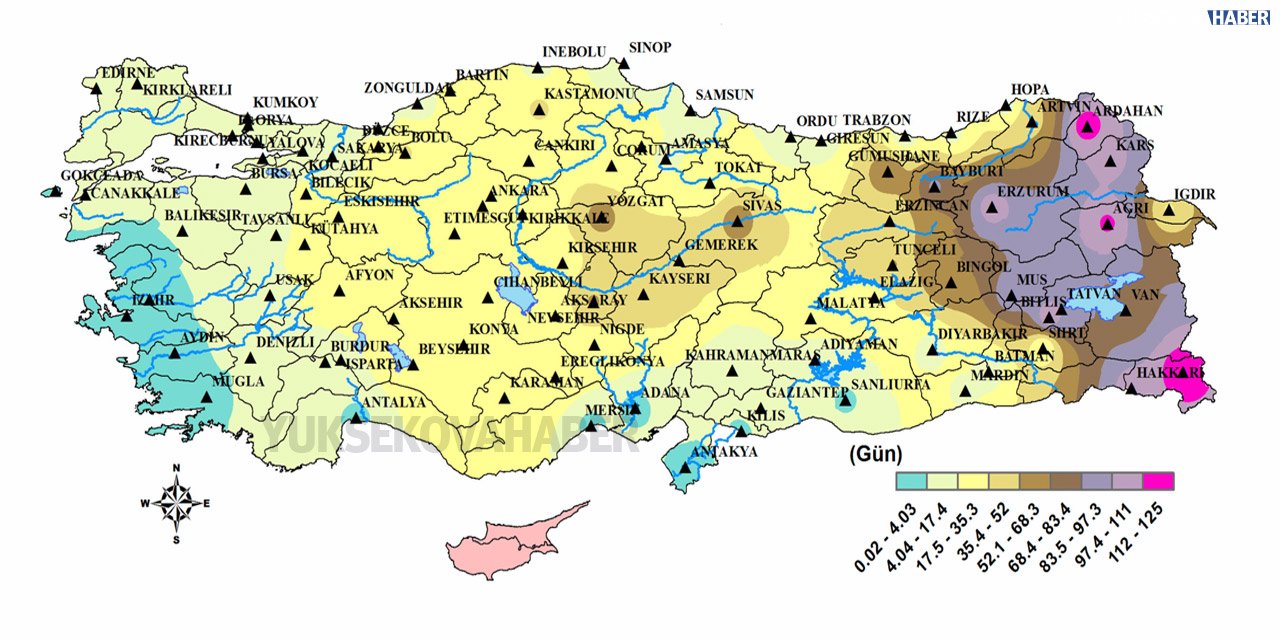 Hakkâri, Türkiye'de karın en uzun yerde kaldığı il: Yıllık ortalama 112-125 gün!