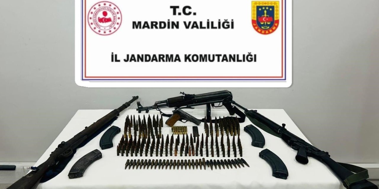 Mardin’de çok sayıda kaçak silah ve mühimmat yakalandı