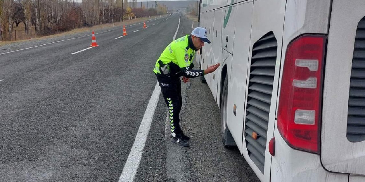 Kars’ta kış lastiği uygulaması
