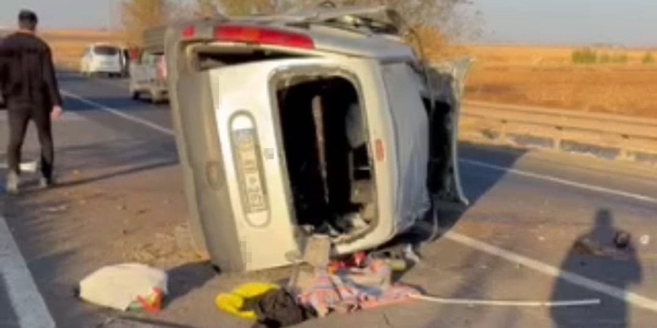 Urfa’da hafif ticari araç devrildi: 1 ölü, 3 yaralı