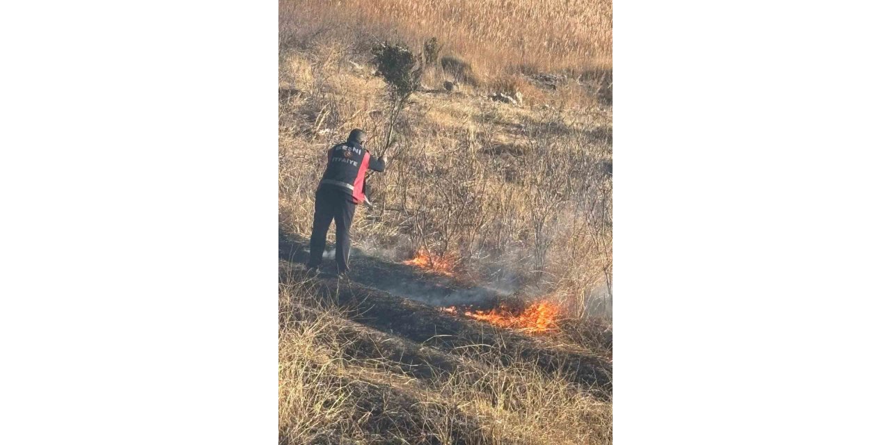 Besni'de ormanlık alanda korkutan yangın