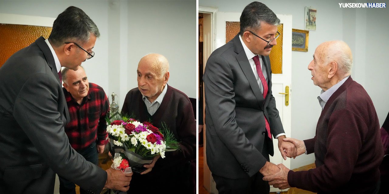 Hakkari’de emekli öğretmene vefa ziyareti