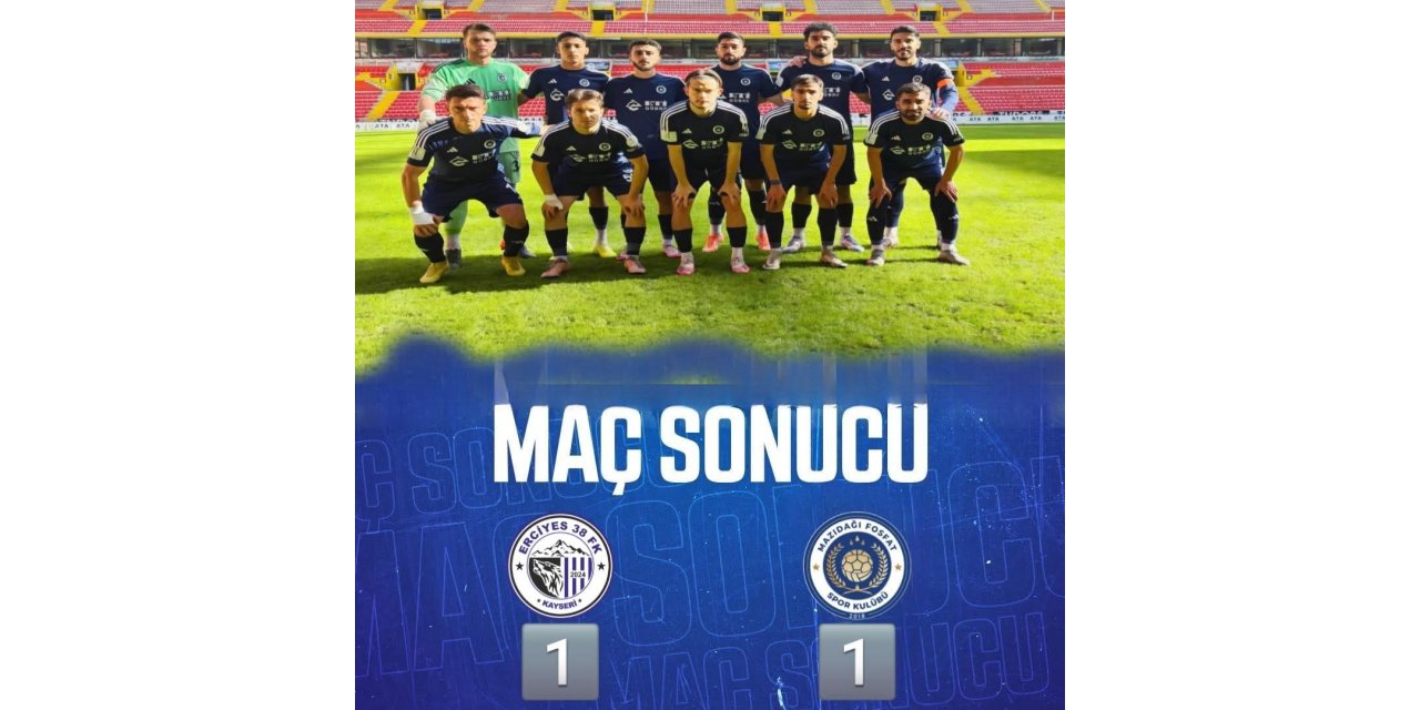 Mazıdağı Fosfatspor, Erciyes 38 FSK ile yenişemedi