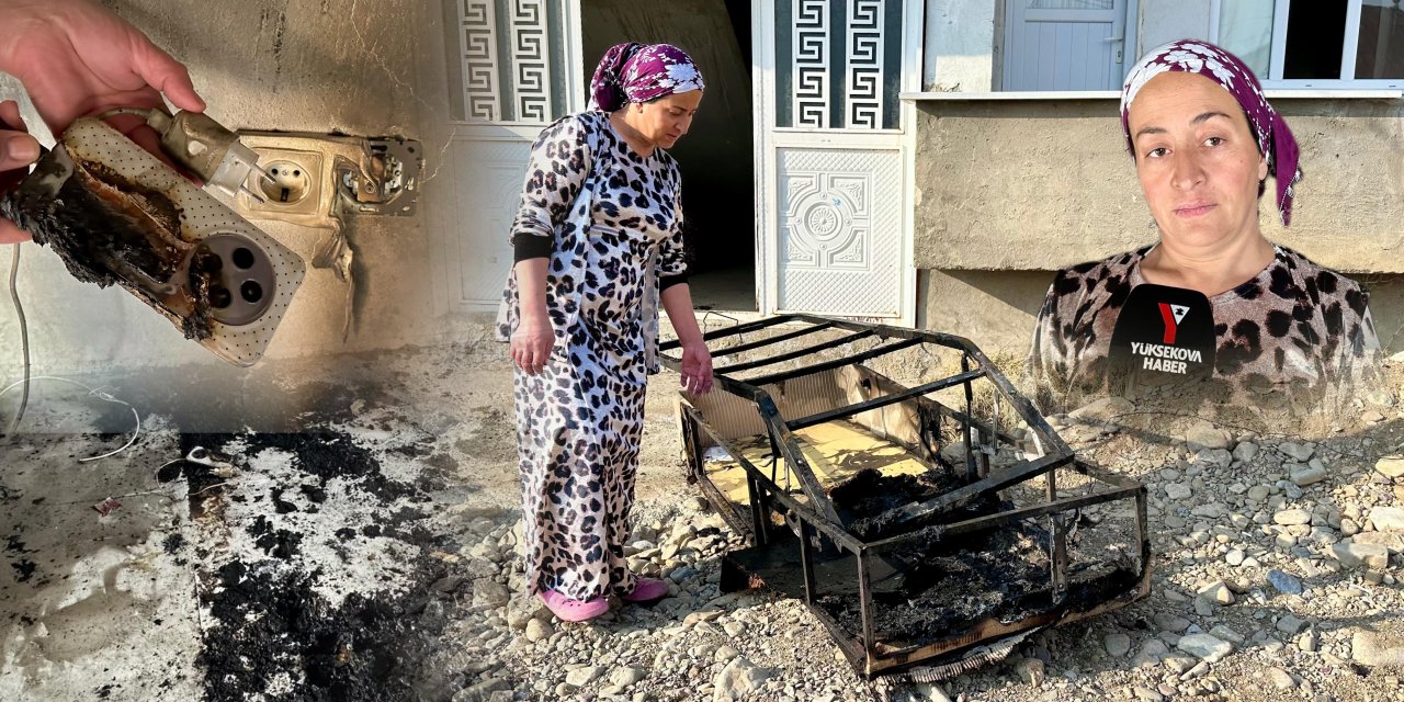 Yüksekova’da telefon bataryası patladı, ev kullanılamaz hale geldi