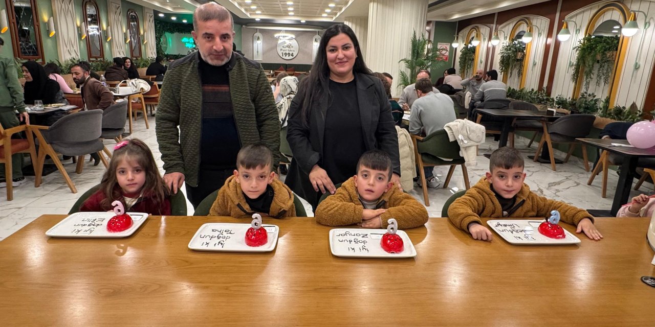 Hakkari’de Bartın çiftinin dördüzleri 6. yaşını kutladı